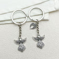 Cross and Angel Charm Keychains in 26 Pictured Variations for Bags and Keys view 2