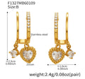 Heart and Eight Point Star Drop Earrings in Two Finishes view 6
