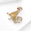 Colorful Enamel Rooster Brooch with Dangling Feet Clothing Pin view 3