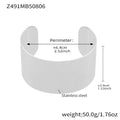 Wide Open Cuff Bangle Bracelet Embossed Pattern Armband Styles view 11