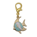 Gold Mint Purple Enamel Angelfish Lobster Clasp Charm view 5