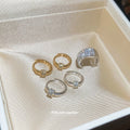 Crystal Pave Huggie Earrings in Three Metal Finishes view 4