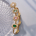 Open Flower Crystal Rings And Double Daisy Twist Rings view 4