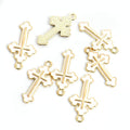 Enamel-Look Silver Gold Cross Alloy Charms in 16 Styles view 8