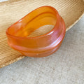 Irregular Translucent Resin Wave Bangle Bracelet Multi Color view 11
