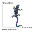Crystal Lizard Brooch In 2 Styles With Enamel And Crystal Details view 7