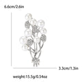 Pearl Berry Branch Brooch With Crystal Leaf Details view 7