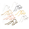 S-Shaped Ball End Earring Hooks in Eight Metal Finishes view 1