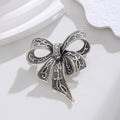 Ribbon Bow Two Designs Metal Brooch Pin 4.2 x 4.7 cm view 4