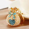 Sky-Blue Pearl-Heart-Pouch
