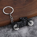 Metal Motorcycle Keychain With Silver-Tone Wheels, 11 Colors view 6