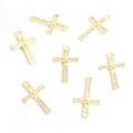 Crystal Cross Charm in Gold and Silver Tone for Jewelry Making view 4