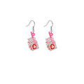 Four Colorful Fruit Drink Cup Novelty Long Hook Earrings view 5