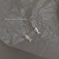 Silver Fish Charm Hook Earrings Black Eye Detail Pair view 4