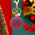 Jeweled Round Ball Keychains in Fourteen Solid and Multicolor Options view 11