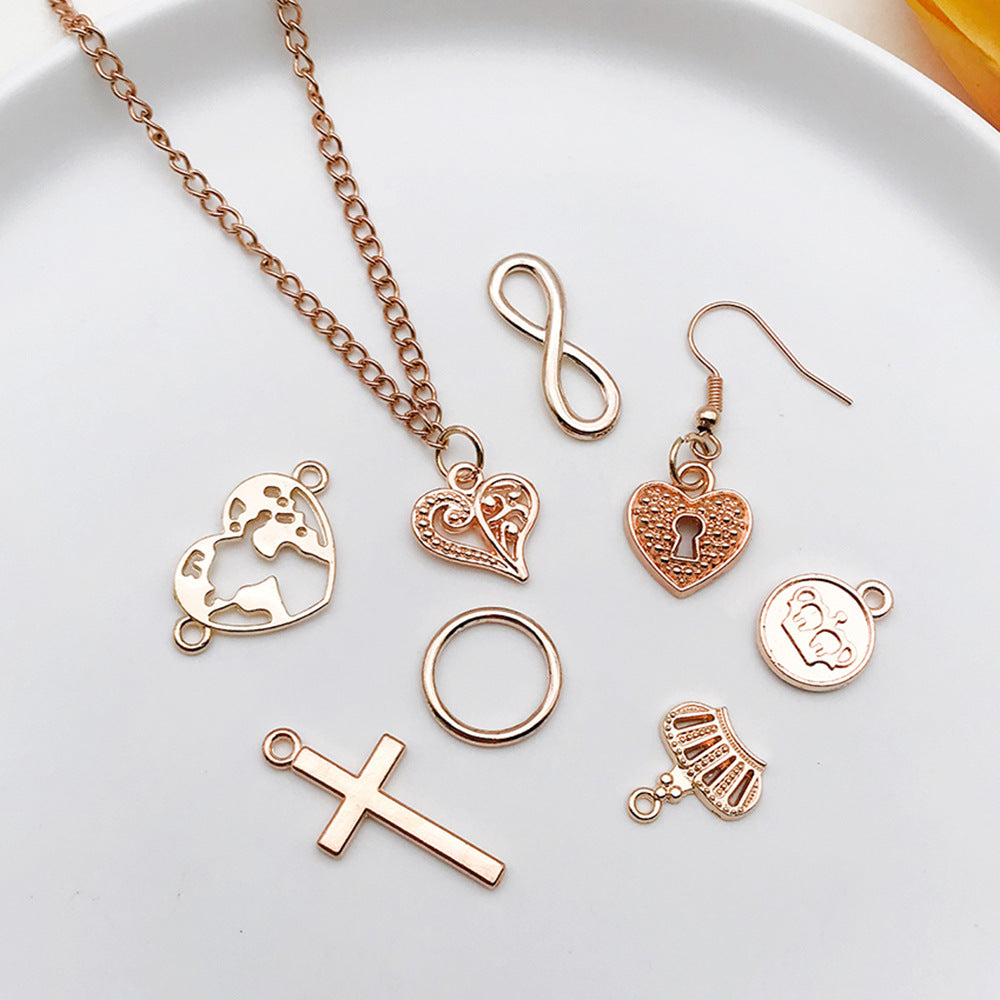 KC Gold Tone Iron Airplane Ship Wheel Star Charm Pendants for DIY Bracelet Necklace