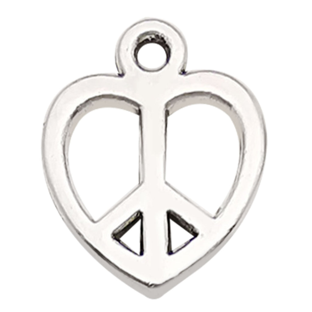 Antique Silver Zinc Alloy Hollow Heart Charm Pendant for DIY Necklace Earring Making