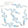 Striped Snake Enamel Metal Jewelry Charms, 12 Colorways view 7
