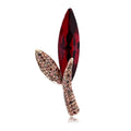 Leaf Crystal Two Designs Metal Brooch Pin for Jackets and Lapels view 6