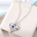 Gold and Silver Tone Geometric Evil Eye Pendant Necklaces view 3