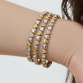 Crystal Heart Bracelet and Necklace Collection in Mixed Metals view 2