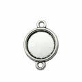 Double Loop Round Cabochon Connectors in Four Options view 2