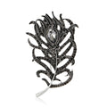 Peacock Feather Crystal Brooch for Jackets Scarves and Coats view 5