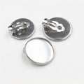 Round Clip On Earring Tray Blanks in Eight Pad Sizes view 4