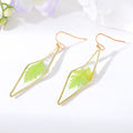 Gold Tone Pressed Botanical Resin Earrings in Six Shapes view 2