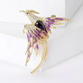 Long Tail Crystal Phoenix Metal Brooch in Five Colors view 6