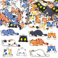 Sleeping Cat Enamel Charms in Ten Coat Patterns and Two Tones view 4