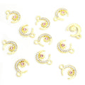 Crystal Crescent Moon Charms in Two Styles and Two Tones view 7