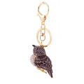 Rhinestone Bird Keychain With Multicolor Feather Details view 5