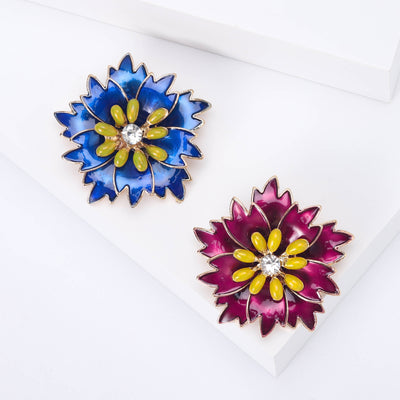 A layered pointed-petal flower with a white and yellow center shown on a white background