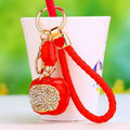 Mixed Jeweled Lemon Slice and Large Red Apple Keychains in Three Options view 7