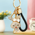 Mixed Jeweled Bow Rabbit and Carrot Holding Rabbit Keychains in Thirteen Options view 10