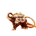Jeweled Auspicious Elephant Keychains with Cord and Loose Loop Options view 5