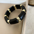 Acrylic Stretch Bracelet Gold Accent 9 Retro Styles view 6