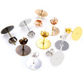 Flat Pad Earring Posts and Butterfly Backs in Assorted Finishes view 1