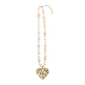 Colorful Flat Bead Necklaces With Star Medallion And Heart Pendants view 5