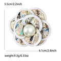 Layered Petal Flower Brooch with Pearl Center in Two Colors view 7