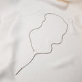 Silver Circle Bar Y Lariat Chain Necklace Stick Drop view 3