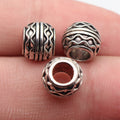 10x10x8.2mm 2g Multicolor Zinc Alloy Wave Texture Large Hole Spacer Beads for Bracelet Jewelry Making