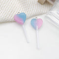 Resin Lollipop Rainbow Daisy Pinwheel charm pendants for DIY cream glue keychain decoration