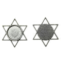 Six Point Star Round Pendant Settings for Jewelry Making view 2