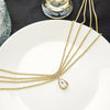 Gold Teardrop Necklace