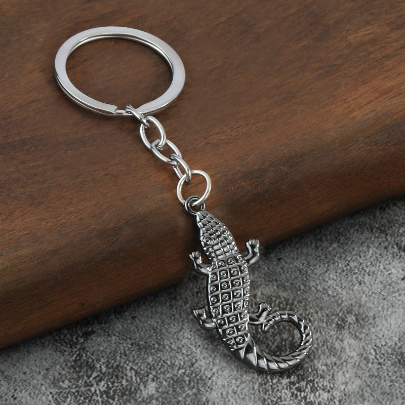 Alligator Crocodile Metal Keychain Animal Pendant for Bag Decor
