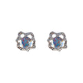 Silver-Tone Liquid Open Frame Aurora Sphere Stud Earrings view 5