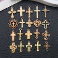 Gold-Tone Heart and Cross Metal Beads with 25 Listed Options view 4