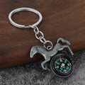 Horse Compass Metal Keychain in Six Color Finishes view 6